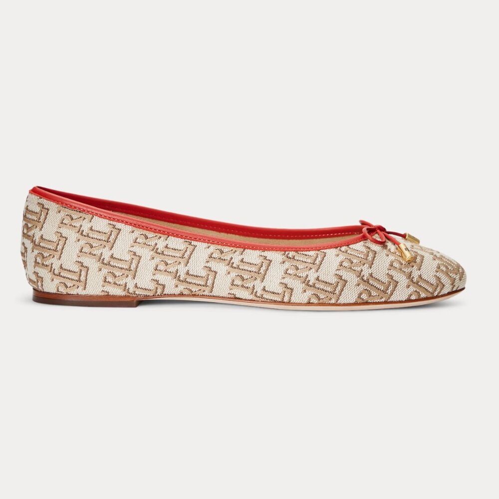 REAL Ralph Lauren Jayna II Monogram Jacquard Flat